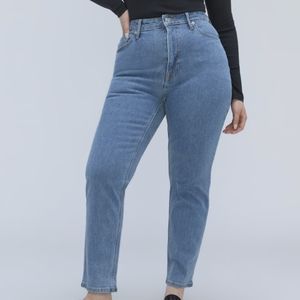 NWOT Everlane Curvy Cheeky Jean, Size 31, Stone-Washed Sky